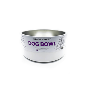 White Dog Bowl