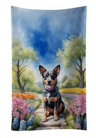 Australian Cattle Dog Spring Garden Kitchen Towel Dish Cloths Guest Hand Towel Decorative Bathroom Towel for Face,Tea, Dishcloth, Kitchen and Bath