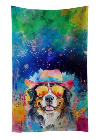 Bernese Mountain Dog Hippie Dawg Kitchen Towel Dish Cloths Guest Hand Towel Decorative Bathroom Towel for Face,Tea, Dishcloth, Kitchen and Bath