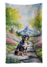 Greater Swiss Mountain Dog Spring Path Kitchen Towel Dish Cloths Guest Hand Towel Decorative Bathroom Towel for Face,Tea, Dishcloth, Kitchen and Bath