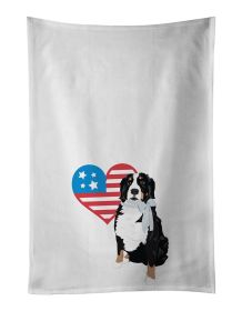 NEW Bernese Mountain Dog #3 Patriotic Kitchen Towel Set of 2 White Dish Towels Decorative Bathroom Hand towel for Hand, Face, Hair, Yoga, Tea