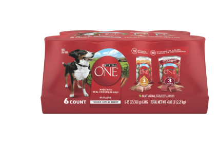 Purina ONE Smart Blend Natural Wet Dog Food, High Protein Soft Variety Pack, 13 oz Cans (6 Pack)