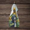 Portuguese Water Dog in Sunflowers Kitchen Towel Dish Cloths Guest Hand Towel Decorative Bathroom Towel for Face,Tea, Dishcloth, Kitchen and Bath
