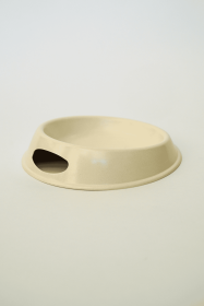 Bamboo Bowls For Cats (Color: White, size: Round)