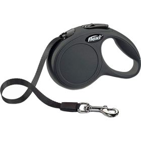 Flexi New Classic Retractable Tape Leash (Option: Black - X Small)