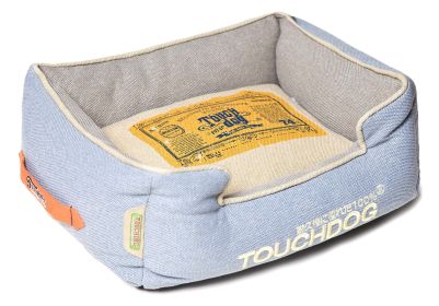 Touchdog Original Denim Classical Rectangular and Reversible Dog Bed (sku: PB42BLLG)