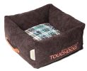 Touchdog Exquisite-Wuff Posh Rectangular Diamond Stitched Fleece Plaid Dog Bed