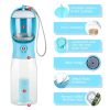 3 in1 Dog Outdoor Water Bottle,Portable Water Dispenser with Food Container,Poop Bag��3,Carbon Filter��2,Leak Proof Lock for Cat