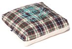 Touchdog Exquisite-Wuff Posh Rectangular Diamond Stitched Fleece Plaid Dog Bed