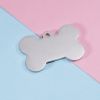 Metal Pet ID Tags With Pink Bone Shape For Dogs & Cats
