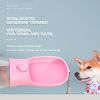 3 in1 Dog Outdoor Water Bottle,Portable Water Dispenser with Food Container,Poop Bag��3,Carbon Filter��2,Leak Proof Lock for Cat