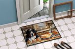 NEW Bernese Mountain Dog Fall Kitchen Pumpkins Doormat Front Door Mat Indoor Outdoor Rugs for Entryway, Non Slip Washable Low Pile, 18H X 27W